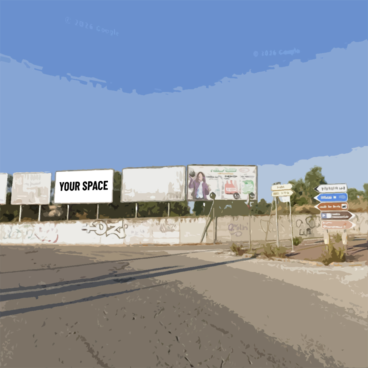SPAZIO PUBBLICITARIO 600 x 300 Str. Vicinale Palombaro (BISCEGLIE) Dal 19/10/2026 al 01/11/2026 14 giorni